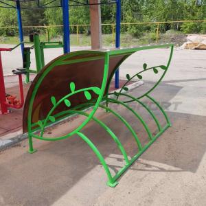 Купить Велопарковка крытая, с веточкой, цв. зеленый в Венёве 
